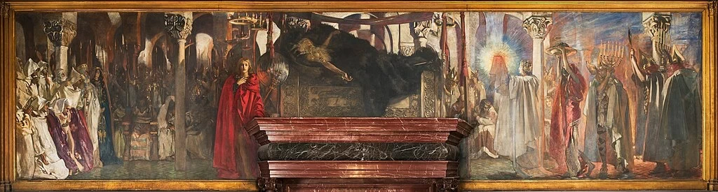 La ricerca e il raggiungimento del Santo Graal - Il castello del Graal, Boston Public Library Abbey